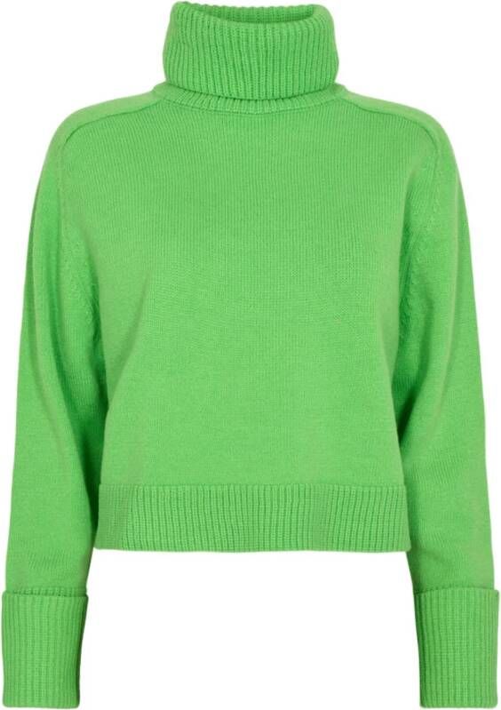 Co'Couture Vibrant Green Mero Crop Gebreid Groen Dames