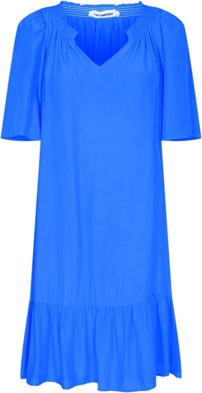 Co'Couture Zonsopgang Bloemen Crop Jurk Blauw Dames