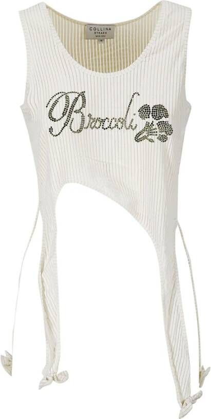Collina Strada Sleeveless Tops Wit Dames