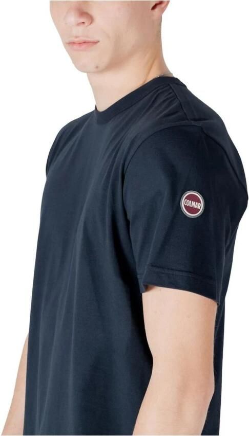 Colmar Blauw Katoenen T-shirt Korte Mouw Ronde Hals Blue Heren