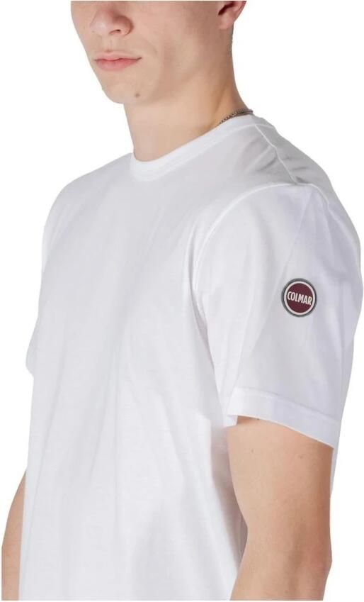 Colmar Witte Katoenen T-shirt Korte Mouw Ronde Hals White Heren