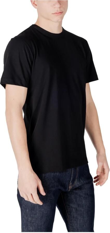 Colmar Zwarte Katoenen T-shirt Korte Mouw Ronde Hals Black Heren
