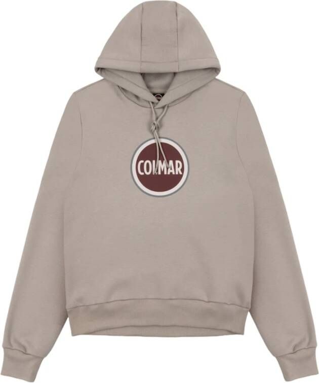 Colmar Comfortabele katoenmix hoodie met opvallend logo Beige Heren