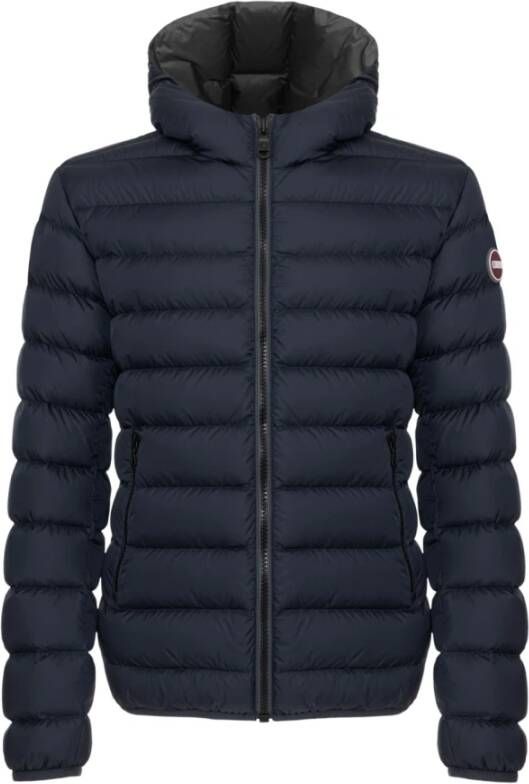Colmar winterjas kort donkerblauw effen rits slim fit