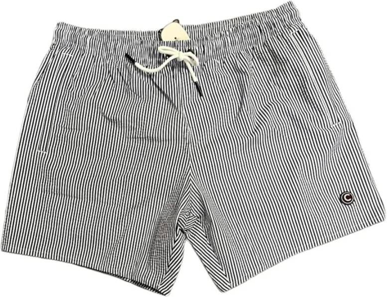 Colmar Gestreepte Casual Shorts van Seersucker voor Heren Blauw Heren