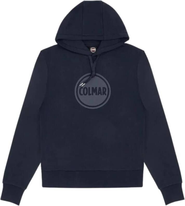 Colmar Blauwe hoodie met 3D-logo print Blue Heren