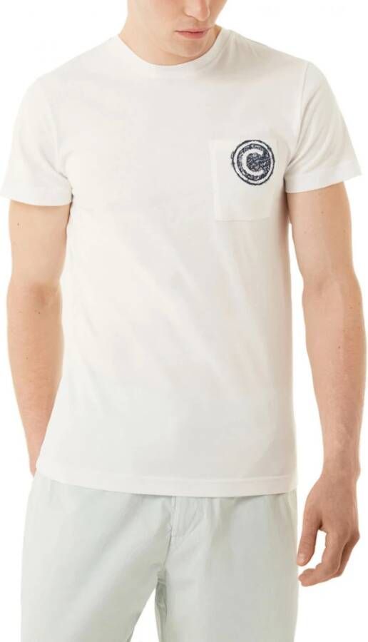 Colmar Katoenen T-shirt met Voorzakje White Heren