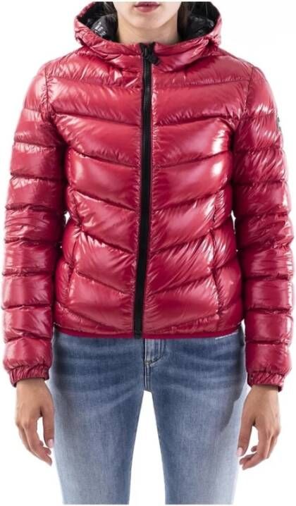 Colmar Rood Glossy Hooded Puffer Jacket Rood Dames