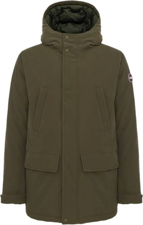 Colmar Wollen Effect Hooded Parka Groen Heren