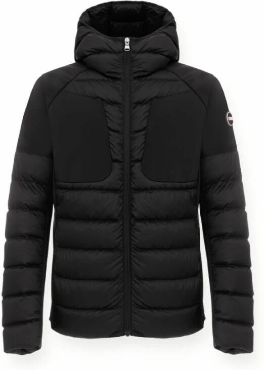 Colmar Down Jacket With Fixed Hood In Double Fabric Zwart Heren
