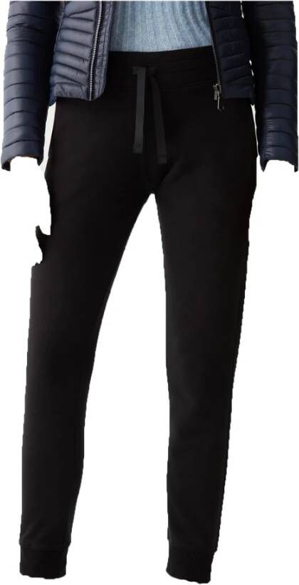 Colmar Zwarte Fluwelen Broek met Glitterprint Black Dames