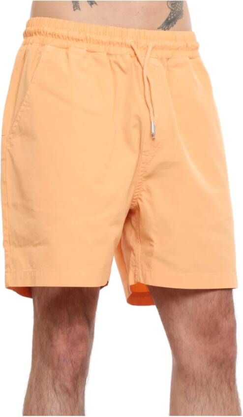 Colorful Standard Organische twill shorts Oranje Heren