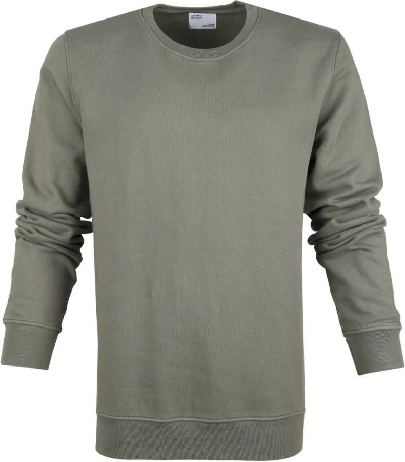 Colorful Standard Sweatshirt ronde hals Classic Organic dusty olive Groen Heren