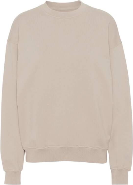 Colorful Standard Sweatshirt ronde hals Organic oversized ivory white Wit Heren