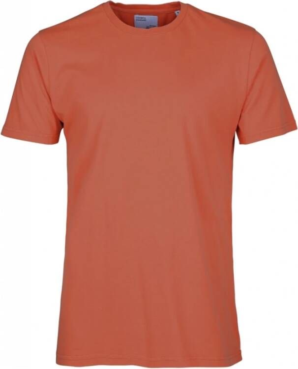 Colorful Standard T-shirt Classic Organic dark amber Rood Heren