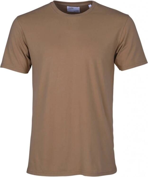 Colorful Standard T-shirt Classic Organic sahara camel Bruin Heren