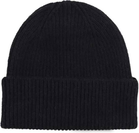Colorful Standard Wollen muts Merino deep black Zwart Unisex