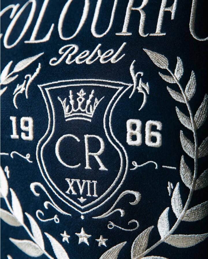 COLOURFUL REBEL Dames Truien & Vesten College 1986 Embro Relaxed Sweat Blauw - Foto 5