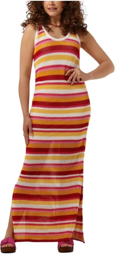 Colourful Rebel gestreepte gehaakte maxi jurk Alizee Crochet Stripe Maxi Dress multi - Foto 4