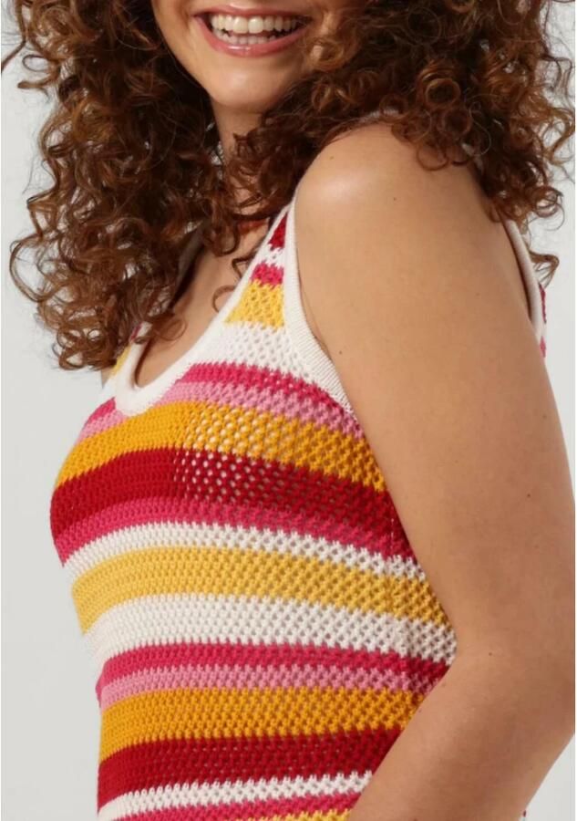 Colourful Rebel gestreepte gehaakte maxi jurk Alizee Crochet Stripe Maxi Dress multi - Foto 2