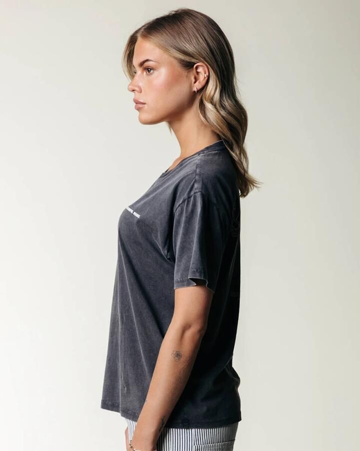 Colourful Rebel Concert Acid Wash Loosefit Tee Gray Dames - Foto 3