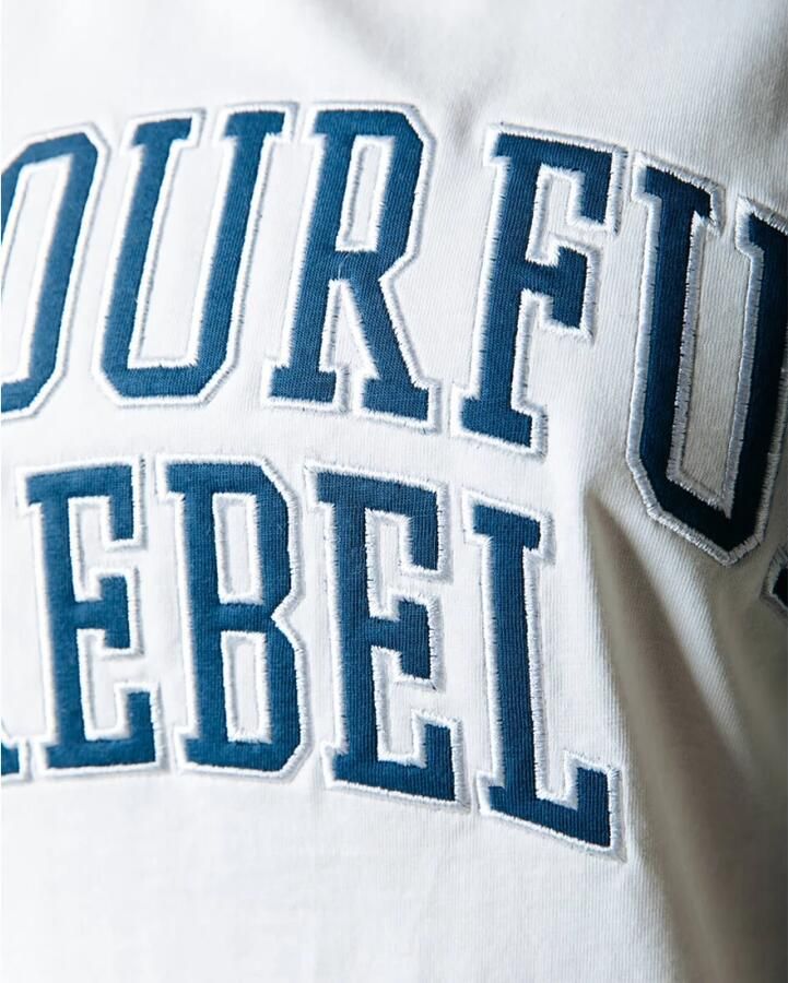 COLOURFUL REBEL Dames Tops & T-shirts Cr Print Boxy Tee Wit