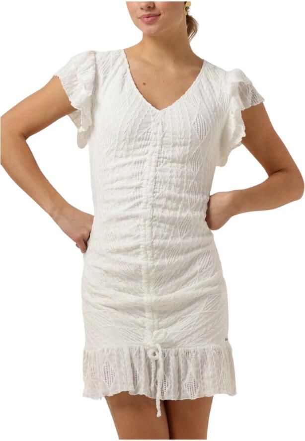 COLOURFUL REBEL Dames Jurken Zorah Broderie Mini Dress Gebroken Wit - Foto 4