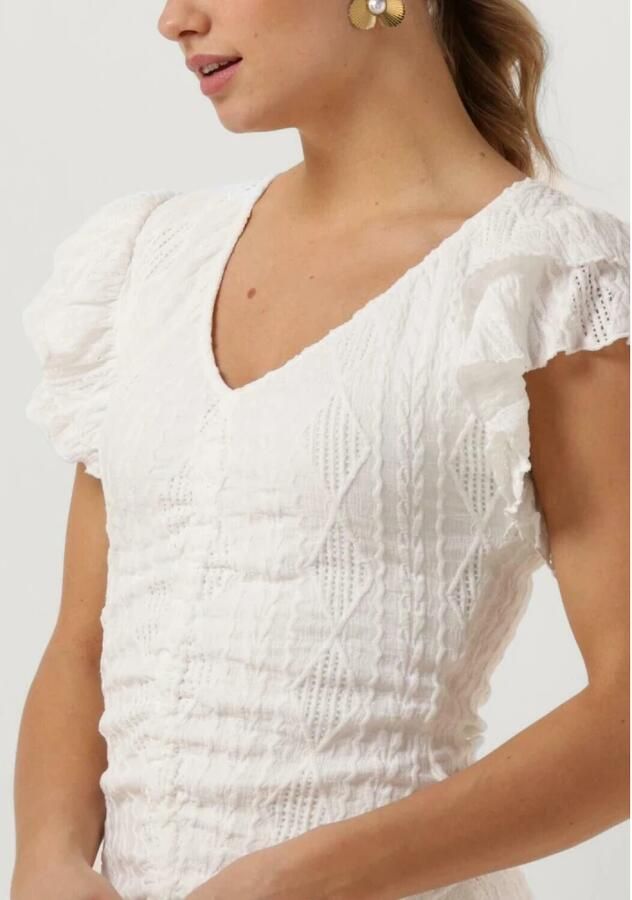 COLOURFUL REBEL Dames Jurken Zorah Broderie Mini Dress Gebroken Wit - Foto 2