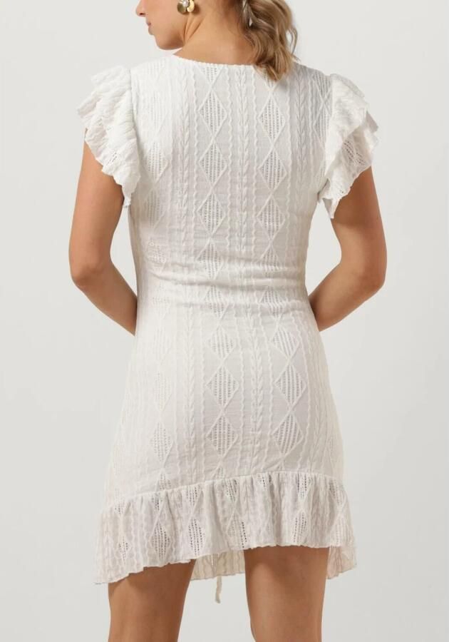 COLOURFUL REBEL Dames Jurken Zorah Broderie Mini Dress Gebroken Wit - Foto 3