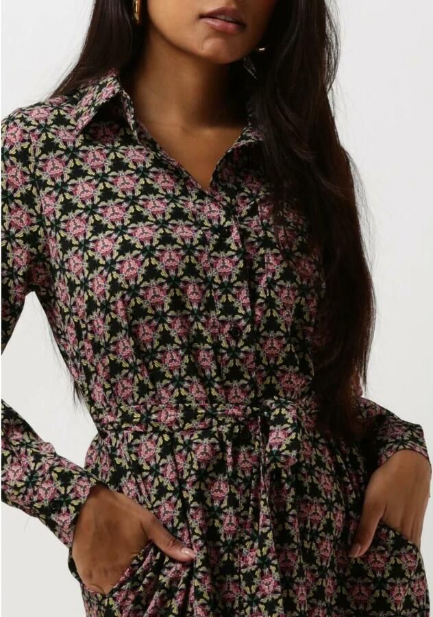 COLOURFUL REBEL Dames Jurken Dalia Graphic Flower Maxi Shirt Dress Multi