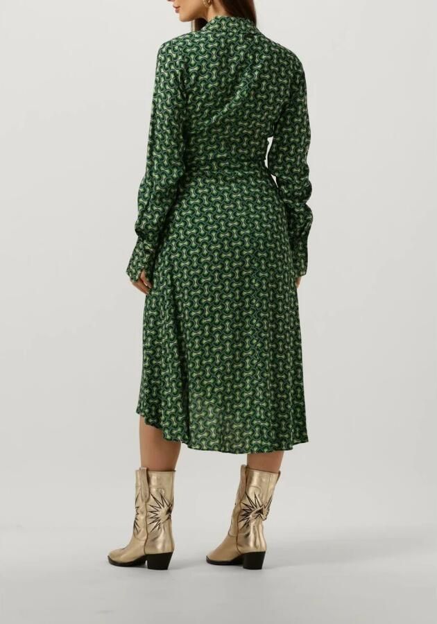 Colourful Rebel overslagjurk Lea Graphic Wrap Midi Dress met grafische print zwart - Foto 4