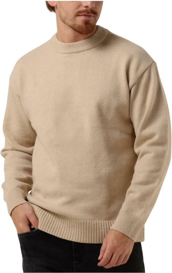 COLOURFUL REBEL Heren Truien & Vesten Flake Heavy Knit Sweater Zand - Foto 3