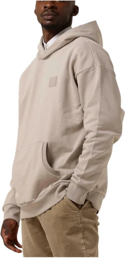 COLOURFUL REBEL Heren Truien & Vesten Uni Patch Dropped Shoulder Hoodie Beige - Foto 3