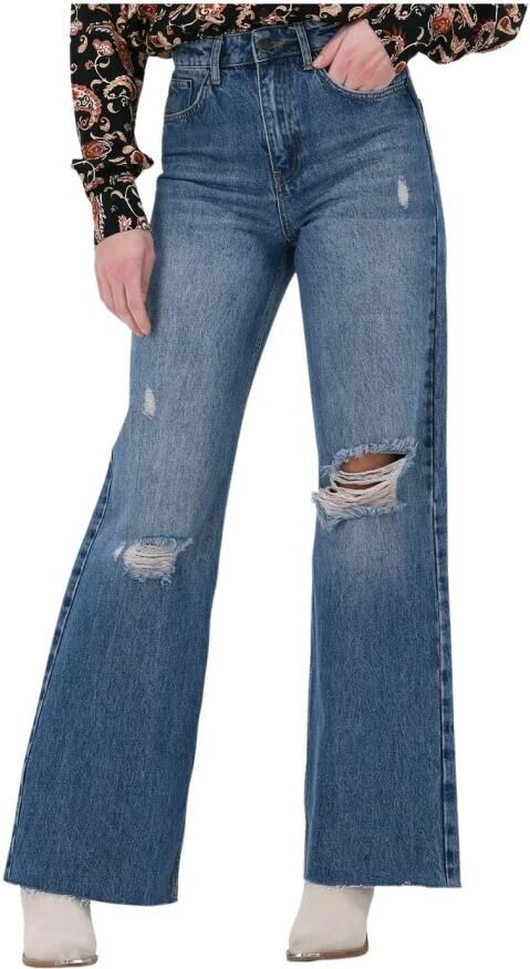 Colourful rebel Blauwe Wide Jeans Gaia High Rise Wide Leg Denim Pants - Foto 6