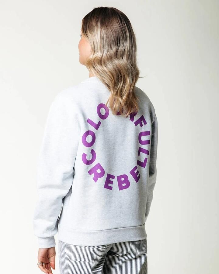 Colourful Rebel Logo Circle Relaxte Sweater Blue Dames - Foto 2