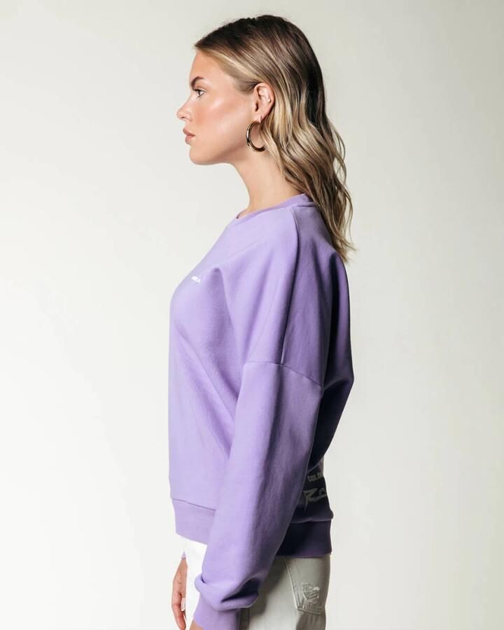 Colourful Rebel Multi Racer Logo Sweater Purple Dames - Foto 3