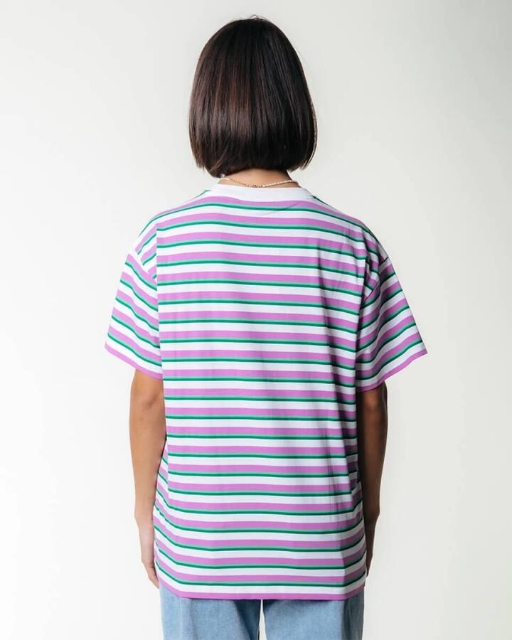 Colourful Rebel Puff Logo Stripe Loosefit Tee Pink Dames - Foto 3