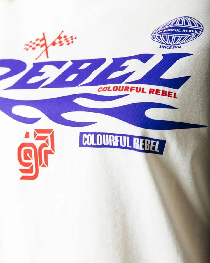 Colourful Rebel Racing Loosefit Tee White Dames - Foto 4