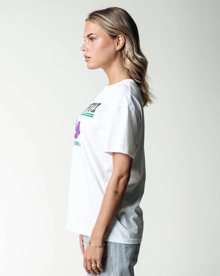 Colourful Rebel Rugby Loosefit Tee White Dames - Foto 4