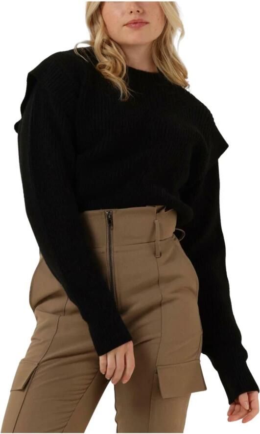 COLOURFUL REBEL Dames Truien & Vesten Toby Sleeve Detail Knitwear Sweater Zwart - Foto 3