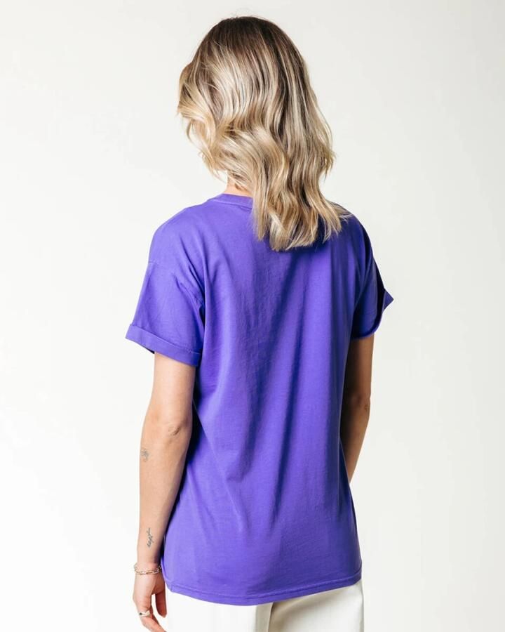 Colourful Rebel Uni Logo Boxy Tee Purple Dames - Foto 2