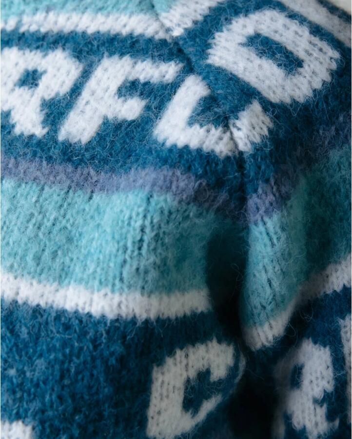 Colourful Rebel Ximenia Intarsia Gebreide Trui Blue Dames - Foto 2
