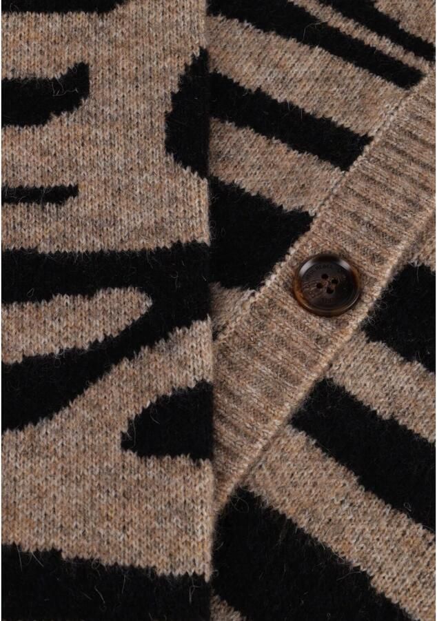 COLOURFUL REBEL Dames Truien & Vesten Shara Zebra Knitted Cardigan Bruin - Foto 1