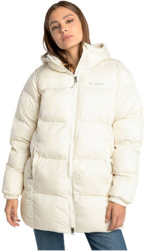 Columbia Sportswear Puffect Mid Hooded Jacke Pufferjassen Kleding chalk maat: XL beschikbare maaten:L XL