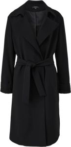 Comma Belted Coats Zwart Dames