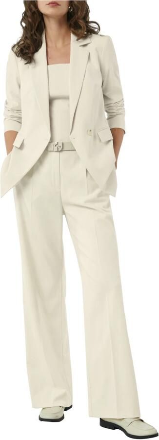 Comma Blazer met knoop en reverskraag Beige Dames - Foto 2