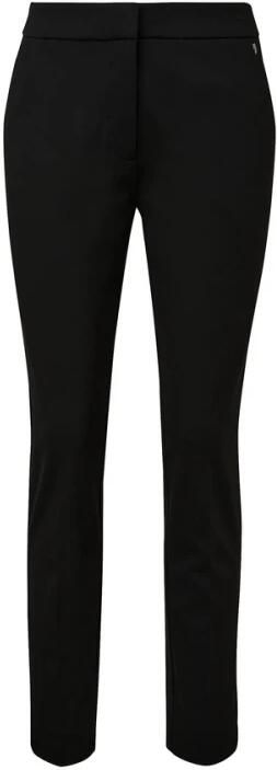 Comma Slim fit stoffen broek van viscosemix met logo-applicatie - Foto 4