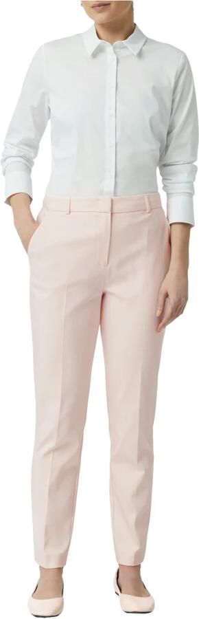 Comma Elastische Sigarettenbroek met Plooi Pink Dames - Foto 6