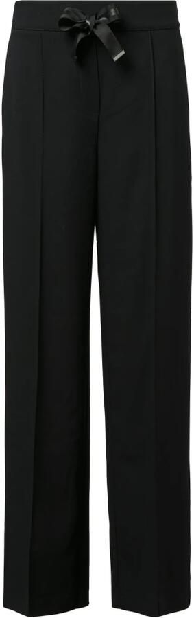 Comma Elegante stoffen broek met strikceintuur Black Dames - Foto 3