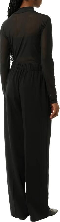 Comma Elegante stoffen broek met strikceintuur Black Dames - Foto 6